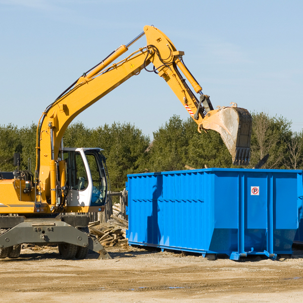 are there any restrictions on where a residential dumpster can be placed in Chandler